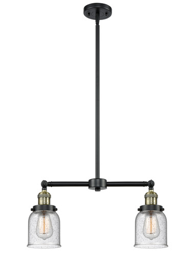 Franklin Restoration Two Light Island Pendant in Black Antique Brass (405|209-BAB-G54)