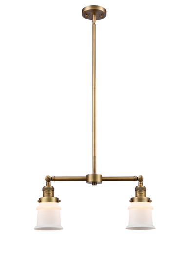Franklin Restoration Two Light Island Pendant in Brushed Brass (405|209-BB-G181S)