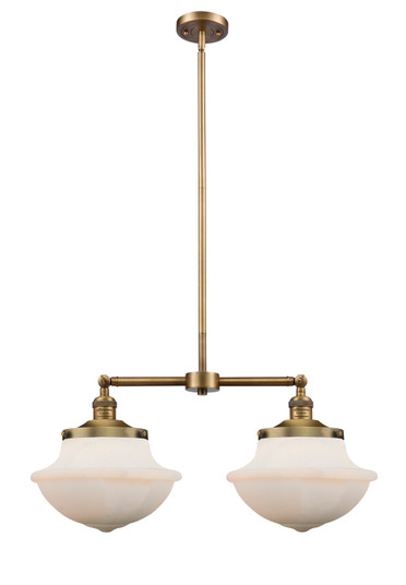 Franklin Restoration Two Light Island Pendant in Brushed Brass (405|209-BB-G541)