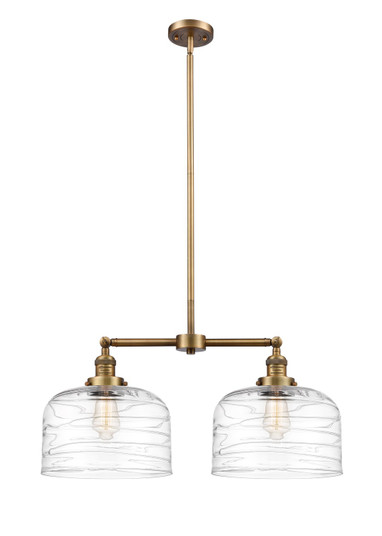Franklin Restoration Two Light Island Pendant in Brushed Brass (405|209-BB-G713-L)