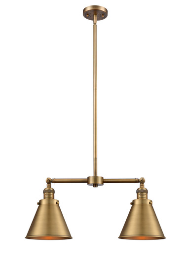 Franklin Restoration Two Light Island Pendant in Brushed Brass (405|209-BB-M13-BB)