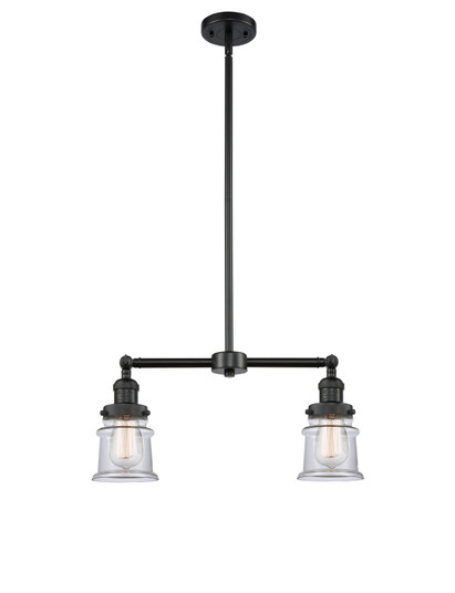 Franklin Restoration Two Light Island Pendant in Matte Black (405|209-BK-G182S)