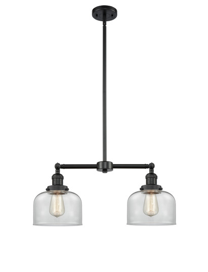 Franklin Restoration Two Light Island Pendant in Matte Black (405|209-BK-G72)