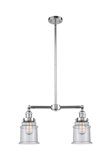 Franklin Restoration Two Light Island Pendant in Polished Chrome (405|209-PC-G184)