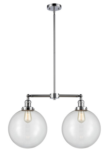 Franklin Restoration Two Light Island Pendant in Polished Chrome (405|209-PC-G202-12)