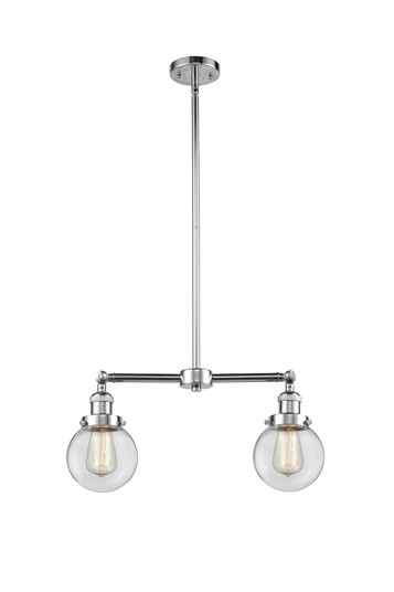 Franklin Restoration LED Island Pendant in Polished Chrome (405|209-PC-G202-6-LED)