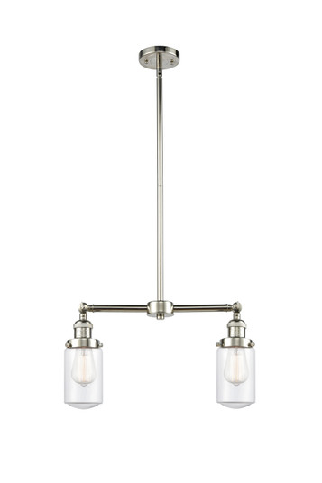 Franklin Restoration Two Light Island Pendant in Polished Nickel (405|209-PN-G312)