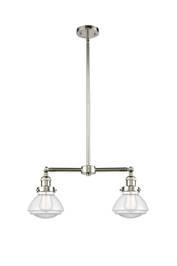 Franklin Restoration Two Light Island Pendant in Polished Nickel (405|209-PN-G322)