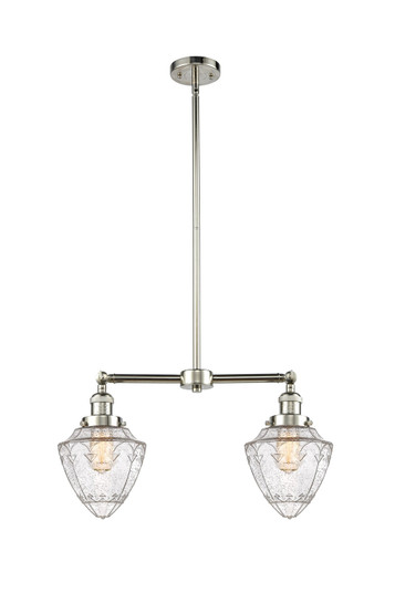 Franklin Restoration Two Light Island Pendant in Polished Nickel (405|209-PN-G664-7)