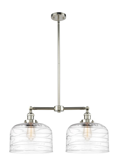 Franklin Restoration Two Light Island Pendant in Polished Nickel (405|209-PN-G713-L)