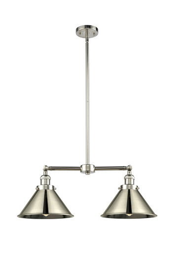 Franklin Restoration Two Light Island Pendant in Polished Nickel (405|209-PN-M10-PN)