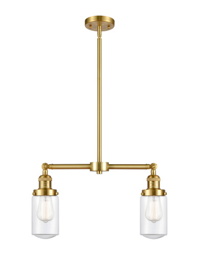 Franklin Restoration LED Island Pendant in Satin Gold (405|209-SG-G312-LED)