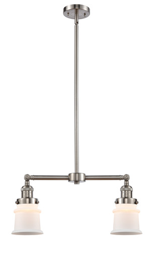 Franklin Restoration Two Light Island Pendant in Brushed Satin Nickel (405|209-SN-G181S)