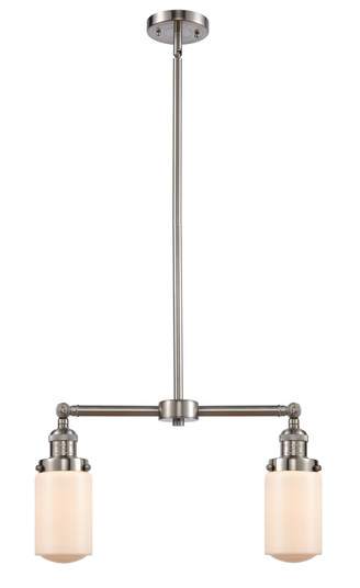 Franklin Restoration Two Light Island Pendant in Brushed Satin Nickel (405|209-SN-G311)