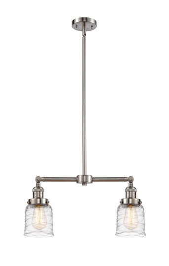 Franklin Restoration Two Light Island Pendant in Brushed Satin Nickel (405|209-SN-G513)