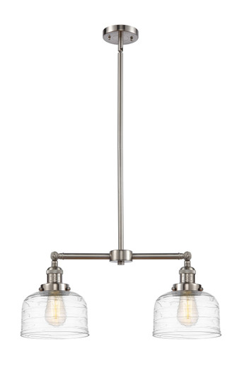 Franklin Restoration Two Light Island Pendant in Brushed Satin Nickel (405|209-SN-G713)