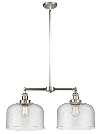 Franklin Restoration Two Light Island Pendant in Brushed Satin Nickel (405|209-SN-G74-L)