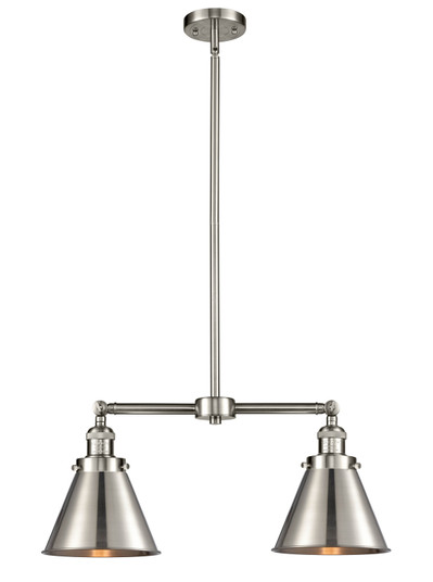 Franklin Restoration Two Light Island Pendant in Brushed Satin Nickel (405|209-SN-M13-SN)