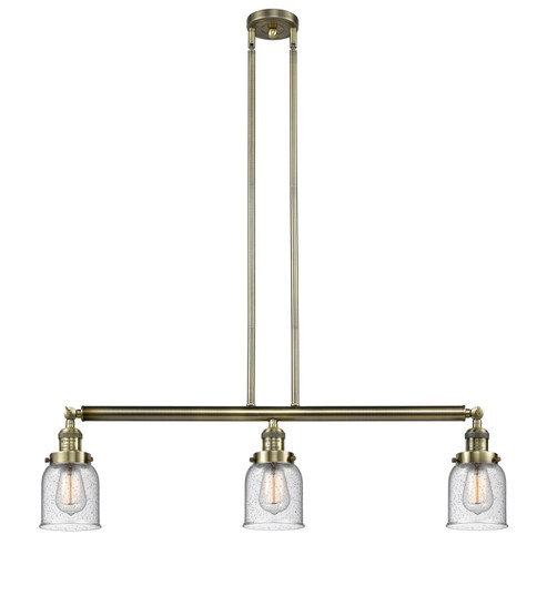 Franklin Restoration Three Light Island Pendant in Antique Brass (405|213-AB-G54)