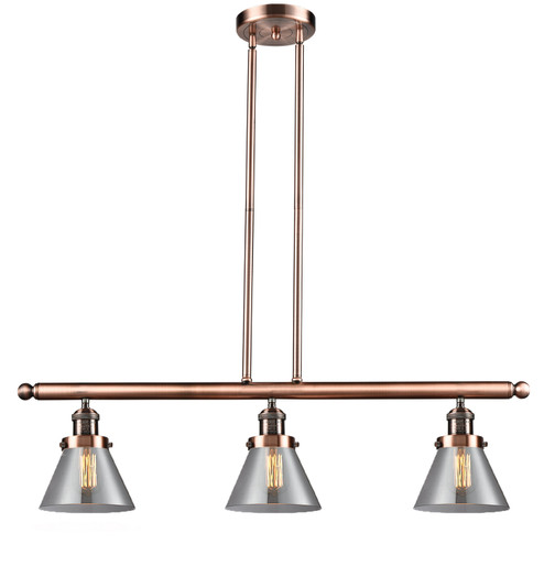 Franklin Restoration Three Light Island Pendant in Antique Copper (405|213-AC-G43)