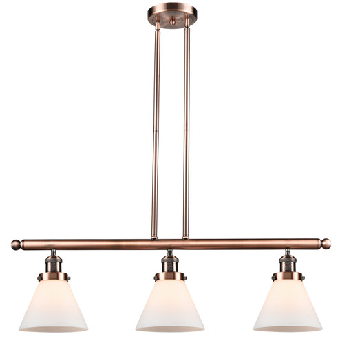 Franklin Restoration Three Light Island Pendant in Antique Copper (405|213-AC-G61)