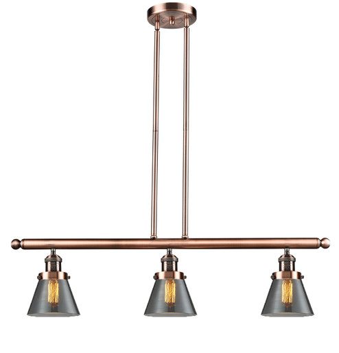 Franklin Restoration Three Light Island Pendant in Antique Copper (405|213-AC-G63)
