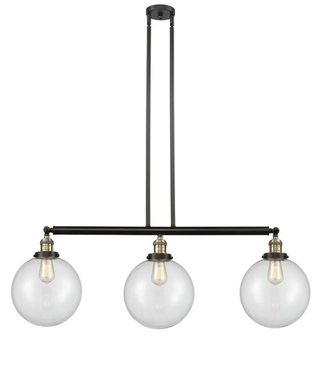 Franklin Restoration Three Light Island Pendant in Black Antique Brass (405|213-BAB-G202-10)