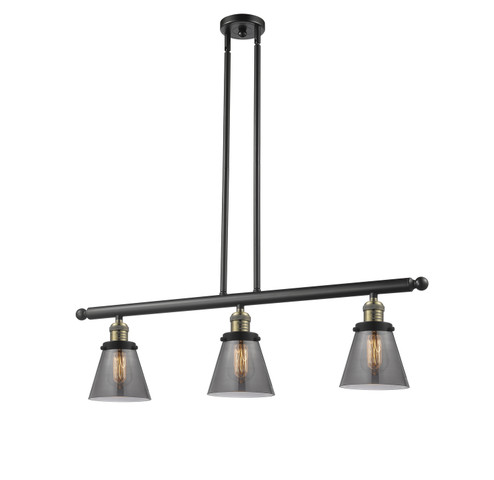 Franklin Restoration Three Light Island Pendant in Black Antique Brass (405|213-BAB-G63)