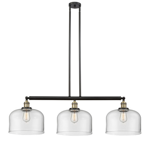 Franklin Restoration Three Light Island Pendant in Black Antique Brass (405|213-BAB-G72-L)
