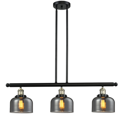 Franklin Restoration Three Light Island Pendant in Black Antique Brass (405|213-BAB-G73)