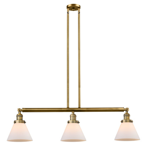 Franklin Restoration Three Light Island Pendant in Brushed Brass (405|213-BB-G41)