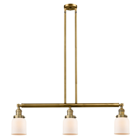 Franklin Restoration Three Light Island Pendant in Brushed Brass (405|213-BB-G51)