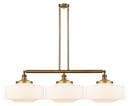 Franklin Restoration Three Light Island Pendant in Brushed Brass (405|213-BB-G691-16)