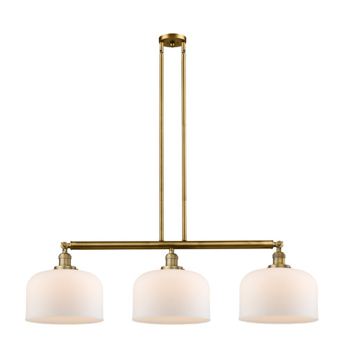 Franklin Restoration Three Light Island Pendant in Brushed Brass (405|213-BB-G71-L)