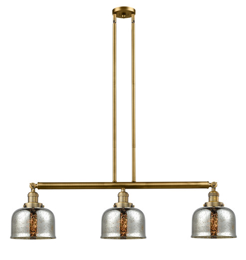 Franklin Restoration Three Light Island Pendant in Brushed Brass (405|213-BB-G78)