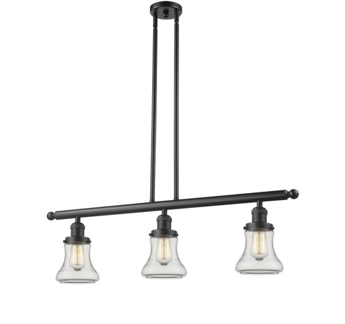 Franklin Restoration Three Light Island Pendant in Oil Rubbed Bronze (405|213-OB-G192)