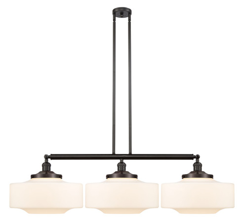Franklin Restoration Three Light Island Pendant in Oil Rubbed Bronze (405|213-OB-G694-16)