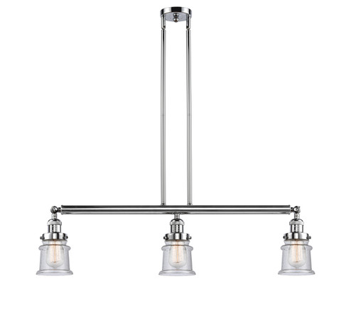 Franklin Restoration Three Light Island Pendant in Polished Chrome (405|213-PC-G184S)