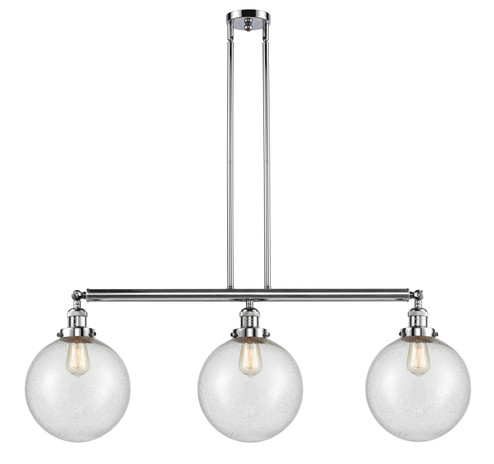 Franklin Restoration Three Light Island Pendant in Polished Chrome (405|213-PC-G204-10)