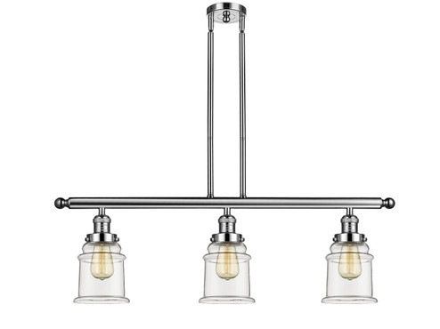Franklin Restoration Three Light Island Pendant in Polished Nickel (405|213-PN-G182)