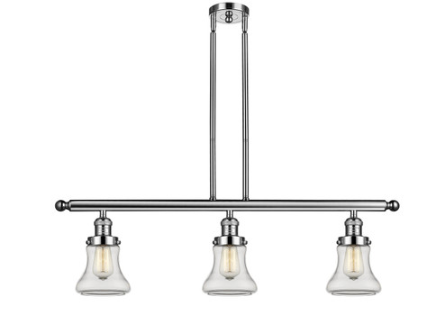 Franklin Restoration Three Light Island Pendant in Polished Nickel (405|213-PN-G192)