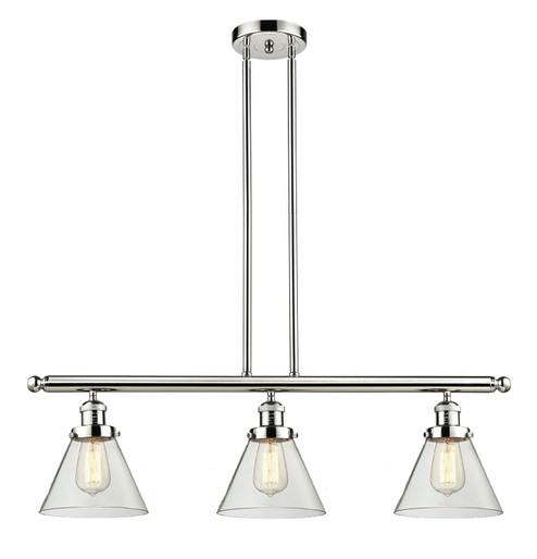 Franklin Restoration Three Light Island Pendant in Polished Nickel (405|213-PN-G42)