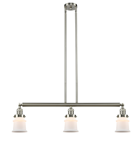 Franklin Restoration Three Light Island Pendant in Brushed Satin Nickel (405|213-SN-G181S)