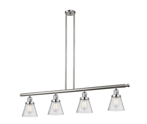 Franklin Restoration Four Light Island Pendant in Brushed Satin Nickel (405|214-SN-G64)
