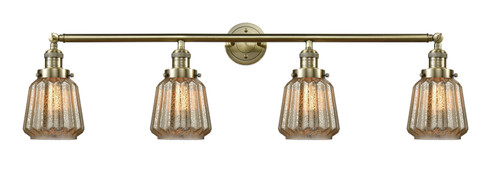 Franklin Restoration Four Light Bath Vanity in Antique Brass (405|215-AB-G146)