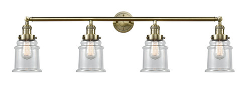 Franklin Restoration Four Light Bath Vanity in Antique Brass (405|215-AB-G182)