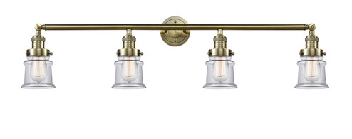Franklin Restoration Four Light Bath Vanity in Antique Brass (405|215-AB-G182S)
