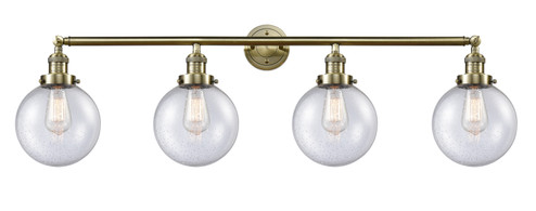 Franklin Restoration Four Light Bath Vanity in Antique Brass (405|215-AB-G204-8)