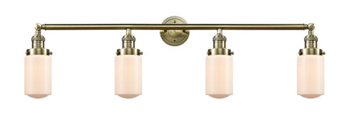 Franklin Restoration Four Light Bath Vanity in Antique Brass (405|215-AB-G311)