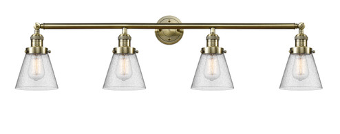 Franklin Restoration Four Light Bath Vanity in Antique Brass (405|215-AB-G64)